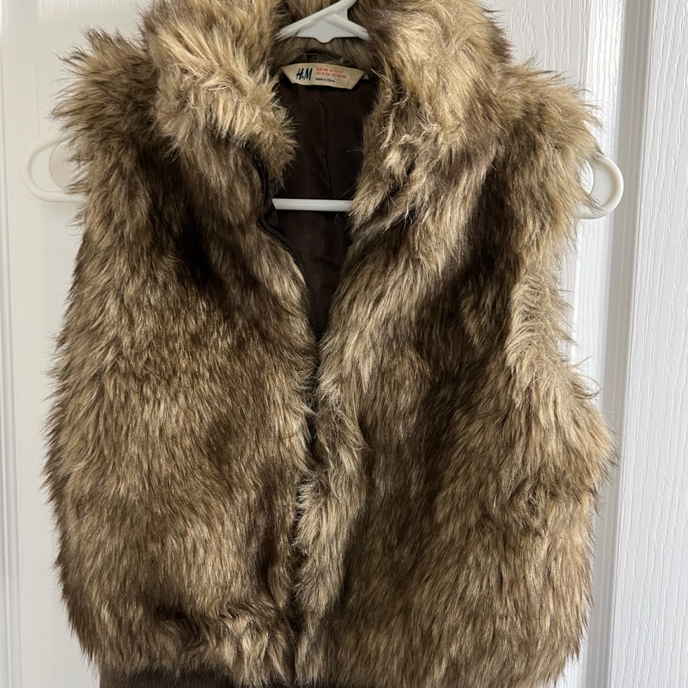 H&M Kids Faux Fur Vest - Tan